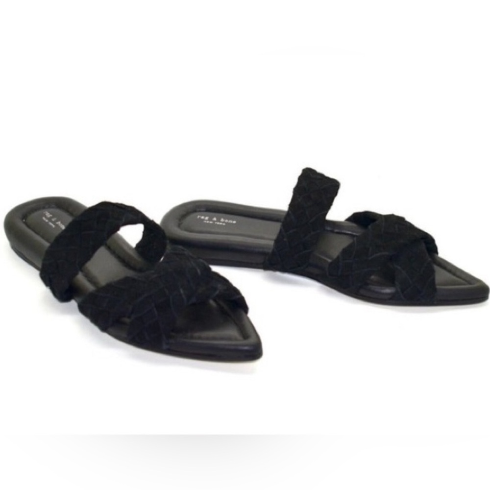 Rag & Bone Lewis Pointed Toe Slide Sandal Black 36/US 6 Women’s